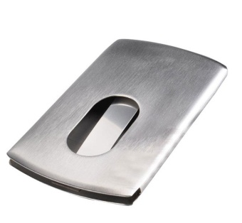 Gambar oxoqo Stainless Steel Finger Sliding Slide Business Credit NameCard Case Holder,Silver   intl
