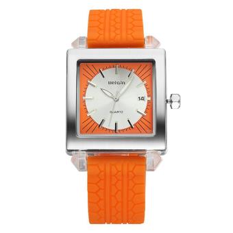 oxoqo WEIQIN Top Brand Women Watch Luminous Date Casual Fashion Silicone Watches Waterproof Shock Resistant Quartz-watch relojes mujer (Orange)  