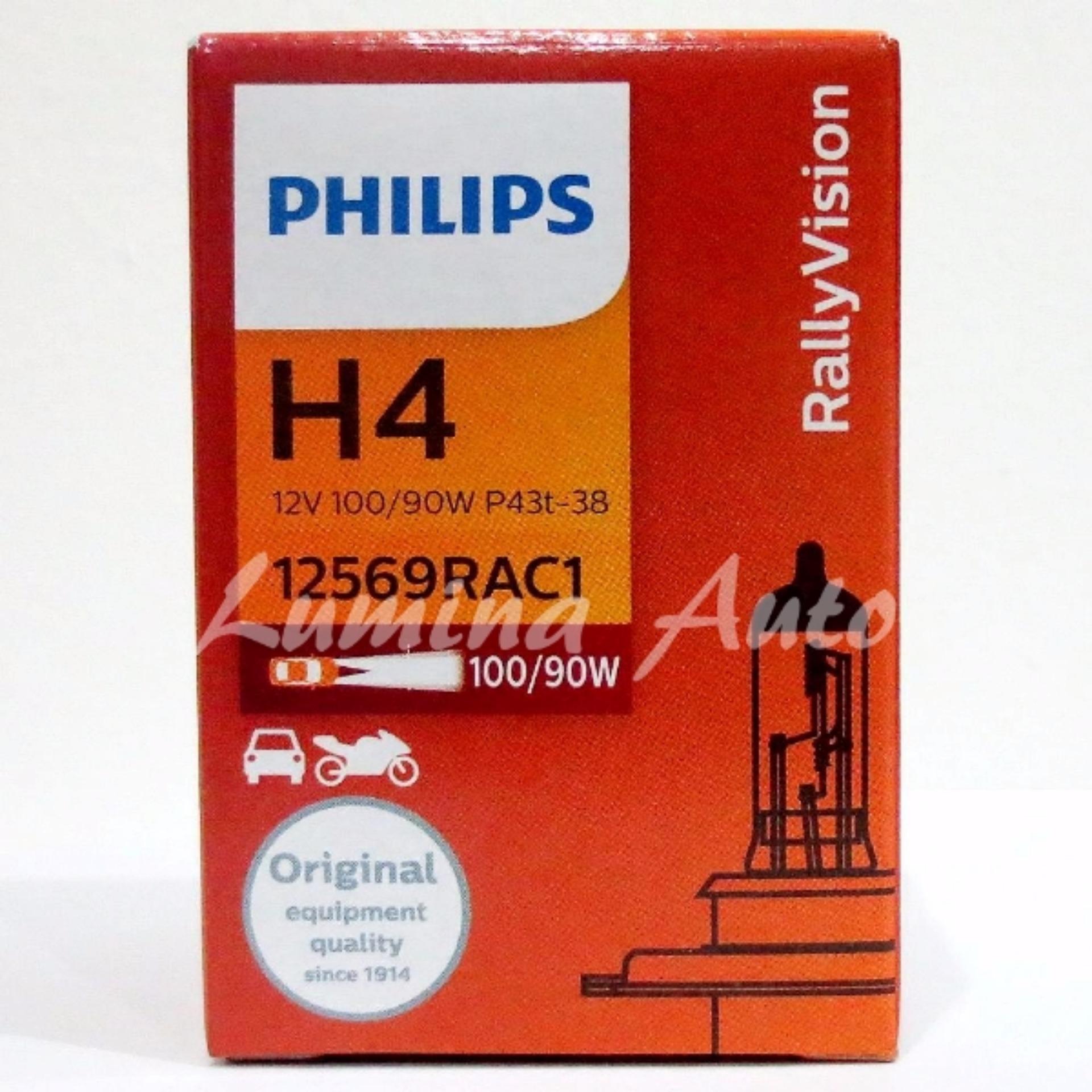 Philips Rally Vision H4 100/90 Watt - Lampu Mobil - 1 Pcs ...
