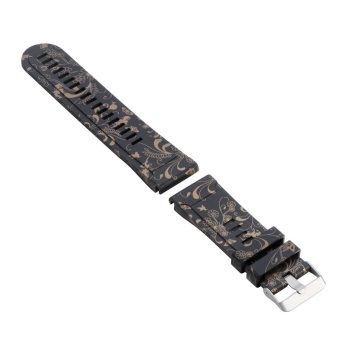 Printed Silicone Quick Release Watchband Replacement for Garmin Fenix 5X(Gold) - intl  