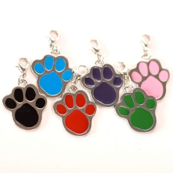 Gambar Puppy Identity Cat Dog Pawprint Necklace Collar Pet Jewelry CollarPendant Tags   intl