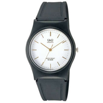 Q&Q - Jam Tangan Pria - Hitam Putih - Karet-VP34J005DN