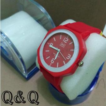 Q&Q Watch - Jam Tangan Wanita dan Pria - Rubber Strap - QQP.K.S.G 874601 Red  