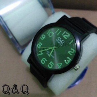 Q&Q Watch - Jam Tangan Wanita dan Pria - Rubber Strap - QQP.K.S.G 874602 Black  