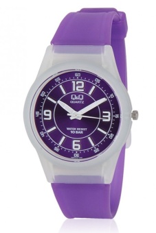 Q&Q Watch VQ50J012Y - Jam Tangan Wanita - Ungu - Karet