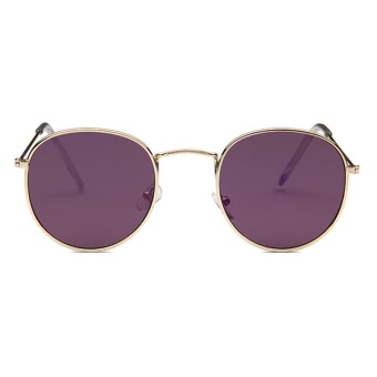 Retro Round Frame Sunglasses Bright Reflective Sunglasses-Gold Box Barbie Powder Film - Intl April 2018 - 3 Retro Round Frame Sunglasses Bright Reflective Sunglasses-Gold Box Barbie Powder Film - intl - 3