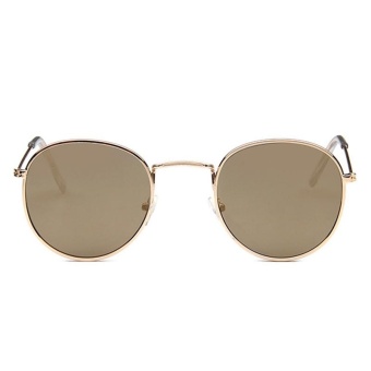 Retro Round Frame Sunglasses Bright Reflective Sunglasses-Gold Box Barbie Powder Film - Intl April 2018 - 2 Retro Round Frame Sunglasses Bright Reflective Sunglasses-Gold Box Barbie Powder Film - intl - 2