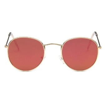 Retro Round Frame Sunglasses Bright Reflective Sunglasses-Gold Box Barbie Powder Film - Intl April 2018 - 4 Retro Round Frame Sunglasses Bright Reflective Sunglasses-Gold Box Barbie Powder Film - intl - 4
