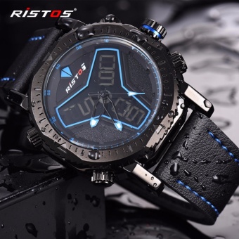 RISTOS Men's Watch Sport Waterproof Analog Quartz Sports LED Digital Multifunction Waterproof Sports Men Watch 9341 - intl  