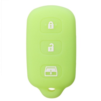 Gambar Rubber Key Fob Skin Cover Case Keyless Entry For Toyota 4Runner Sequoia Matrix (Green)   intl