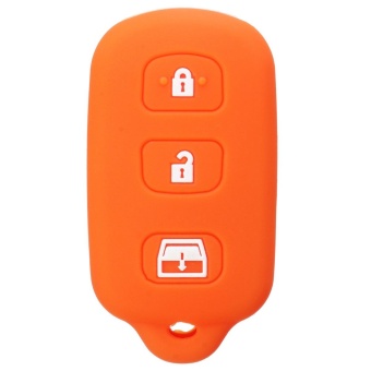 Gambar Rubber Key Fob Skin Cover Case Keyless Entry For Toyota 4Runner Sequoia Matrix (Orange)   intl