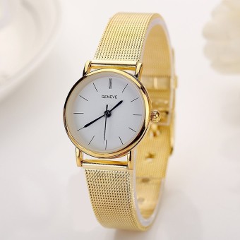 S & F Men Womens Fashion Watch Stainless Steel Band Quartz Wrist Watches Woman - intl  