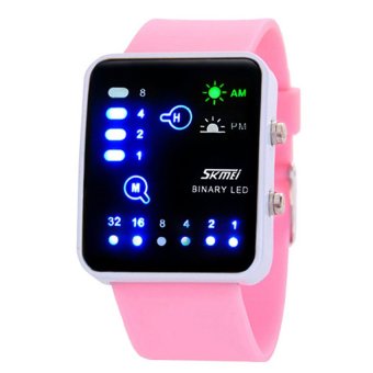 S & F Skmei 0890 Fashionable Unisex 3ATM Water Resistant LED Digital Couples Jelly Wrist Watch  