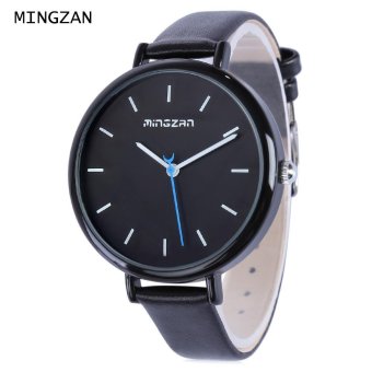 S&L MINGZAN 6207 Women Quartz Watch Stereo Scales Leather Band Female Wristwatch (Black) - intl  