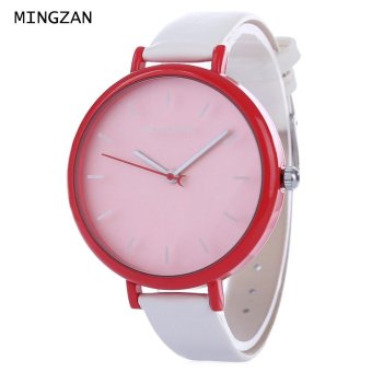S&L MINGZAN 6207 Women Quartz Watch Stereo Scales Leather Band Female Wristwatch (Pink) - intl  