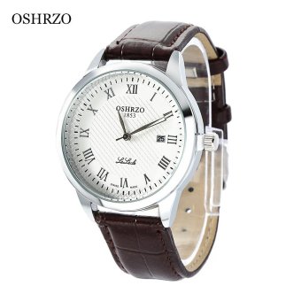 S&L OSHRZO os8024p1 Male Quartz Date Leather Band Watch - intl  