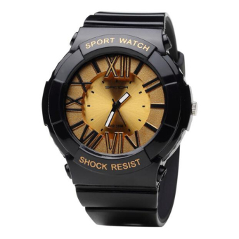 SANDA Quartz Watch Men Women Watches 2016 Top Brand Luxury Famous Wristwatch Male Female Clock Wrist Watch Ladies Quartz-watch(Black&Gold)    