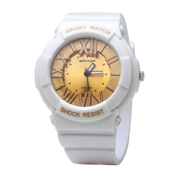 SANDA Quartz Watch Men Women Watches 2016 Top Brand Luxury Famous Wristwatch Male Female Clock Wrist Watch Ladies Quartz-watch(White&Gold)  