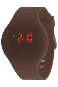 Sanwood® Unisex Ultra-thin Sport Touch LED Digital Bracelet Wrist Watch Coffee  