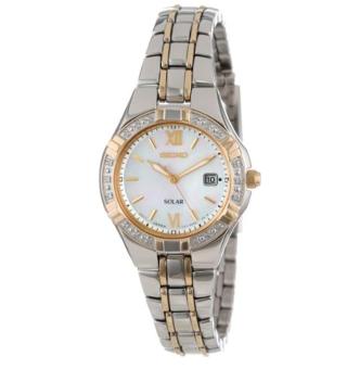 Seiko Women's SUT068 Dress Solar Classic Diamond-Accented Two-Tone Stainless Steel Watch - intl  