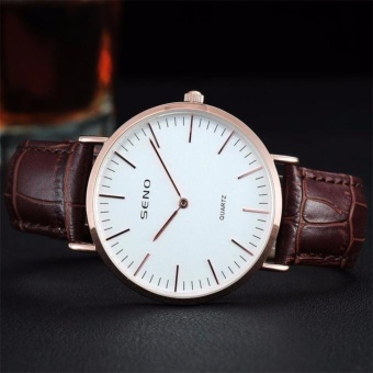 SENO simple casual slim women's watches women's watch quartz watch leather - intl  