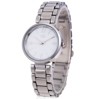 SH George Smith Female Quartz Watch Stainless Steel Band Roman Number Display Dial Wristwatch Silver - intl  