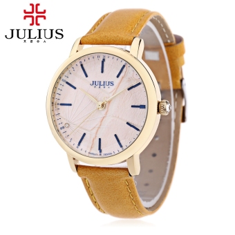 SH JULIUS JA - 888 Women Quartz Watch Artificial Diamond Dial Solid Mirror 3ATM Wristwatch Yellow - intl  