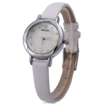 SH KEZZI K - 770 Women Quartz Watch Petal Shaped Dial Slender Band Wristwatch White - intl  