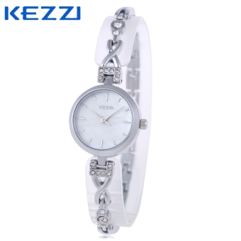 SH KEZZI KW - 1497 Women Quartz Watch Water Resistance Slender Band Wristwatch Silver - intl  