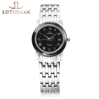 SH LOTUSMAN DL802SWA Female Quartz Watch Ultrathin Dial Roman Numerals Display Calendar Wristwatch - intl  