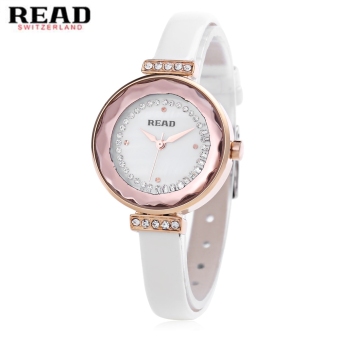 SH READ R28039 Female Quartz Watch 3ATM Artificial Crystal Dial Solid Mirror Wristwatch Gold Gold - intl  