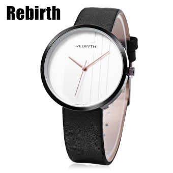 SH REBIRTH RE003 Women Quartz Watch Stripe Pattern Dial Water Resistance Wristwatch White - intl  