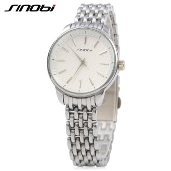 SH Sinobi 9586 Women Quartz Watch 30M Water Resistance Stainless Steel Strap Wristwatch Silver - intl  