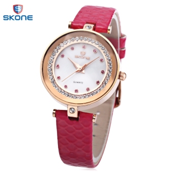 SH SKONE 9379 Female Quartz Watch Artificial Diamond dial Solid Mirror Imported Movt Wristwatch - intl  