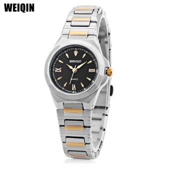SH WEIQIN W00140L Female Quartz Watch Water Resistance Stainless Steel Strap Wristwatch Black - intl  