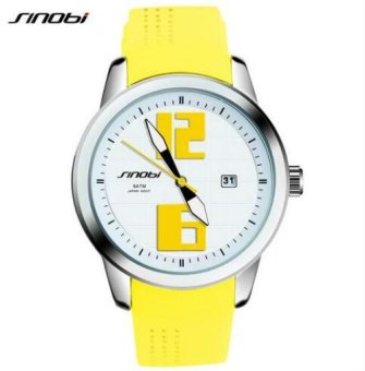 SINOBI 8140 Sports Women Wrist Watches Silicone Watchband Running Geneva Quartz Clock - intl  