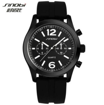 SINOBI 9269 Sports Women's Wrist Watches Waterproof Silicone Watchband Quartz Clock - intl  