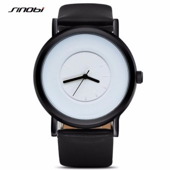 Sinobi Brand Quartz Ladies Wrist Watches Women Quartz Watch Casual Fashion Womens Watches (putih hitam)  