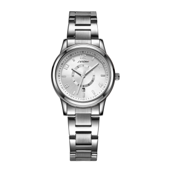 SINOBI New Brand Clock Women Watch Men Rose Gold Alloy Band Watches Ladies Fashion Casual Watch Quartz Lover's Wristwatch - Intl  