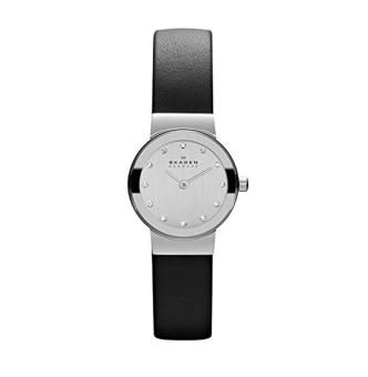 Skagen Women's 358XSSLBC Freja Black Leather Watch - intl  