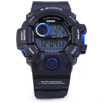 SKMEI 1019 MILITARY LED WATCH (BLUE)(Not Specified)(OVERSEAS) - intl  