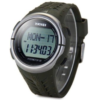 SKMEI 1058 MULTIFUNCTIONAL HEART RATE TRACKING WATCH (ARMY GREEN) - intl  