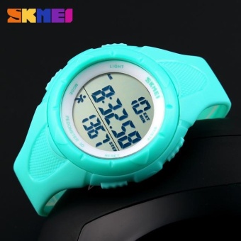 Skmei 1108 Women's Watch Fashion Pedometer Digital Fitness For Men Women Sports Outdoor Women's Wristwatches -Light Blue - intl  