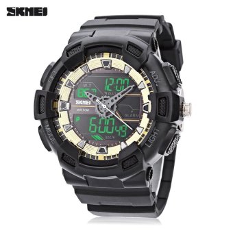 SKMEI 1189 Dual Movt Digital Quartz Sports Watch Calendar AlarmChronograph Display Wristwatch - intl  