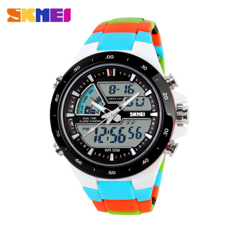 SKMEI Brand Casual Men Sports Watches Digital Quartz Women Fashion Dress Wristwatches LED?Blue?  