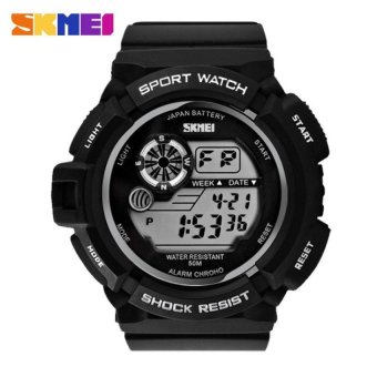 SKMEI Digital Watch Men Military Army Watch 50M Water ResistantDate Calendar LED Outdoor Sports Watches Relogio Masculino 0939Black - intl  