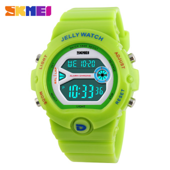 Skmei Luxury Brand Women Sport Watches LED Electronic Digital Watch 50M Waterproof Outdoor Dress Wristwatches(Green)  