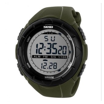 SKMEI Mens Multifunction Backlight Waterproof Sports Digital Watch(Green) - intl  