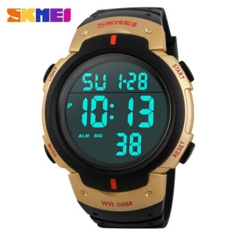 Skmei Sports Watch For Men / Boy / Student / Mens Digital WatchesLED Water Resistant 1068 Black - intl  