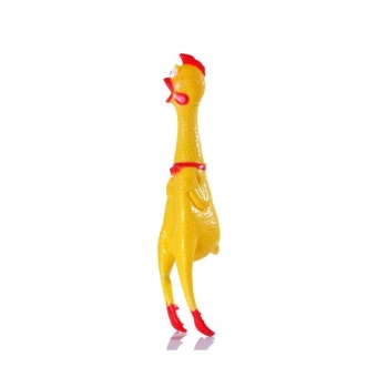Small Size 17CM Yellow Mini Screaming Rubber Chicken Pet Dog Love Toy - Yellow S - intl